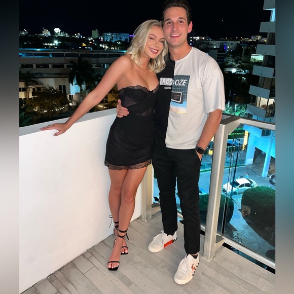 BRAND NEW REVOLVE For Love Of Lemons One Shoulder Lace Mini Dress - Picture 2 of 7